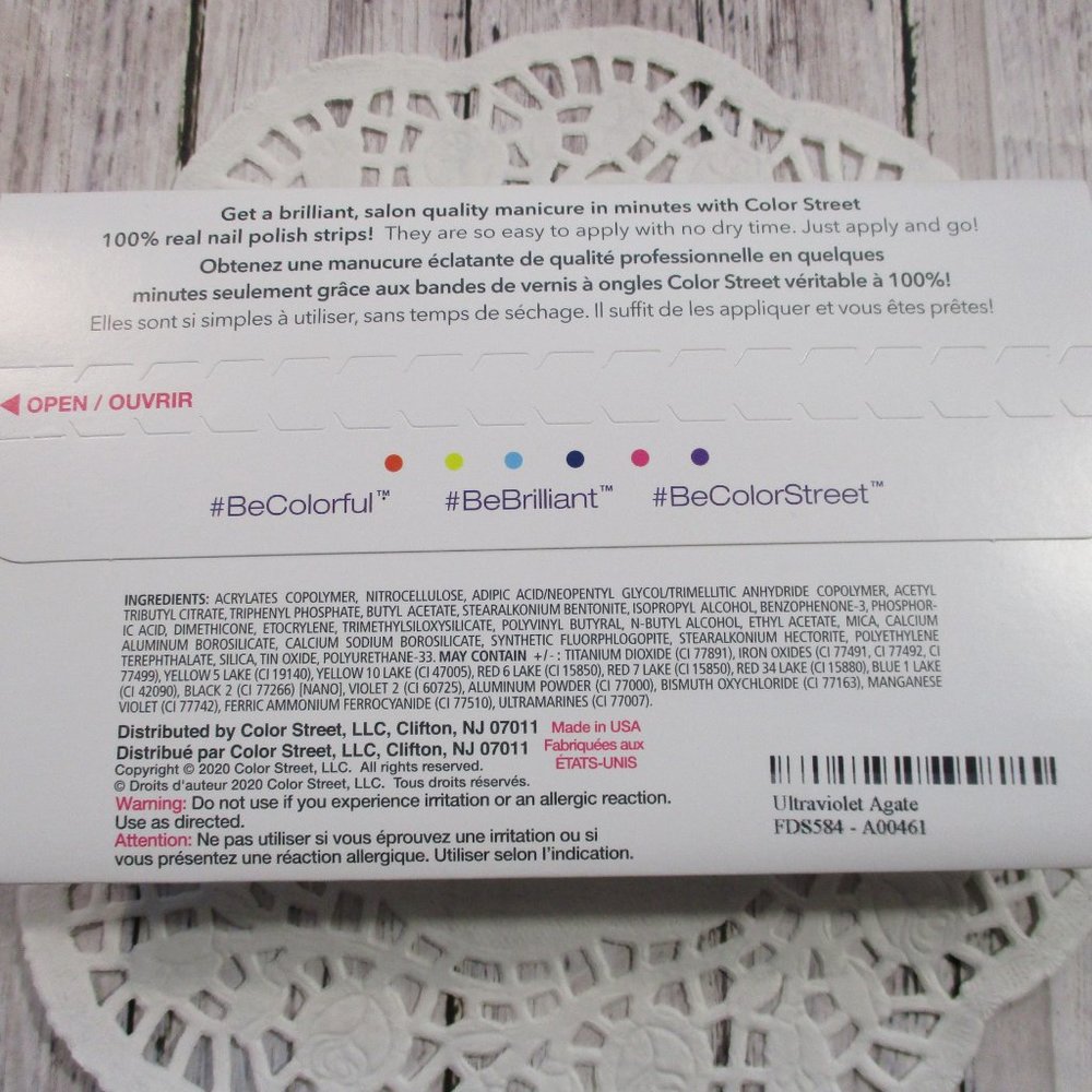 Color Street 100% Nail Polish Strips Ultraviolet Agate - Picture 3 of 6